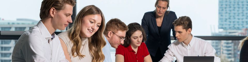 Students in a classroom.
